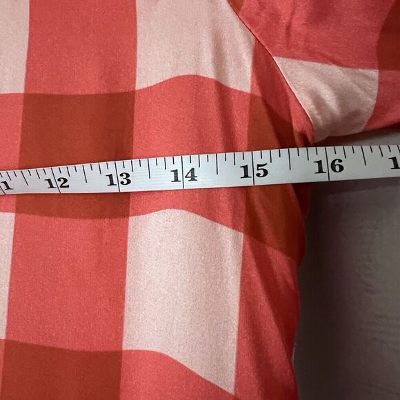 Sundress Isla Gingham Tiered Modal Maxi Dress Cream Coral Size XS/S - Picture 15 of 15